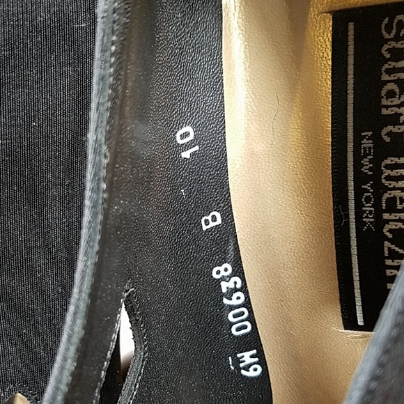 Stuart Weitzman Black Lace Up Oxford Heels 10 - Picture 7 of 8